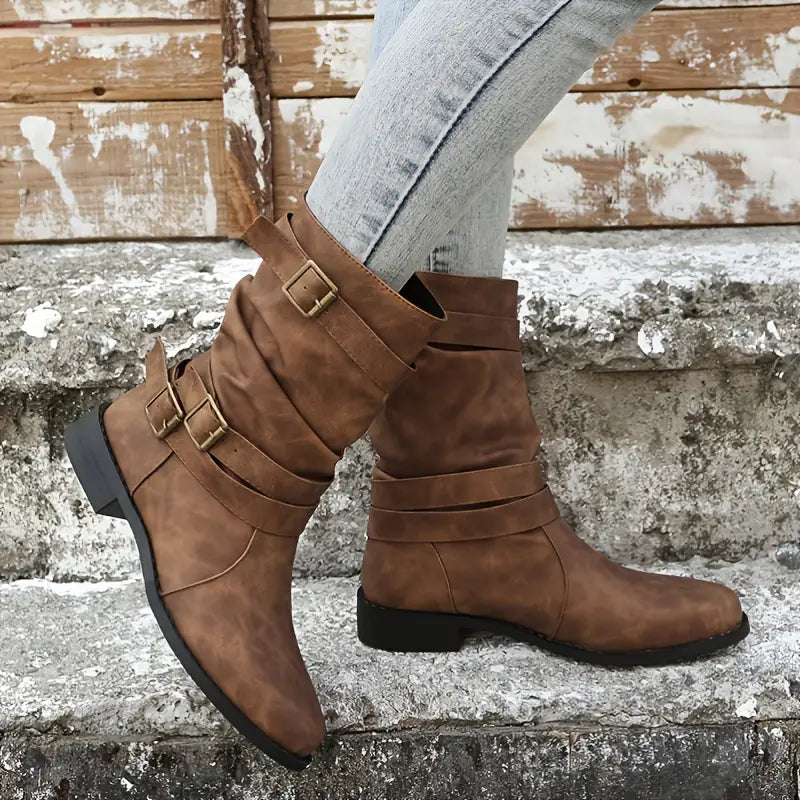 Brune Penelope Bottines (Nouvelle Collection)