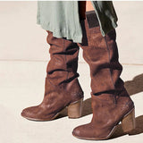 Beige Talon Bois Amelia Bottes 